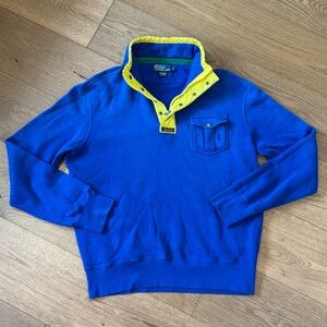 Polo By Ralph Lauren Vintage 90s Half Zipper‎ Sweatshirt Pullover -  Size L